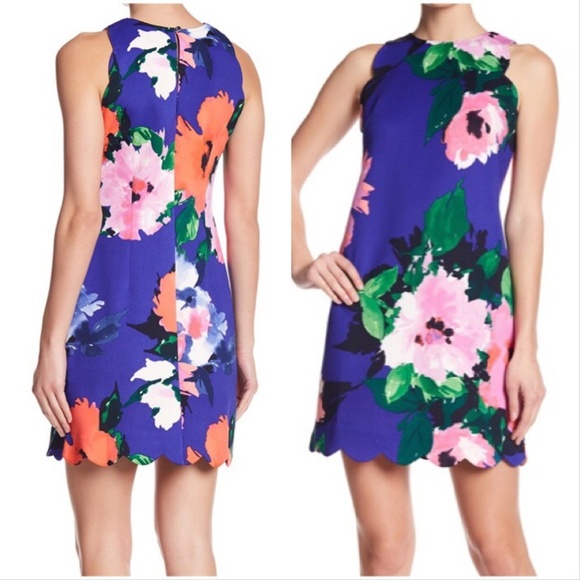 Vince Camuto Floral Shift Dress Size 4 - Picture 1 of 9